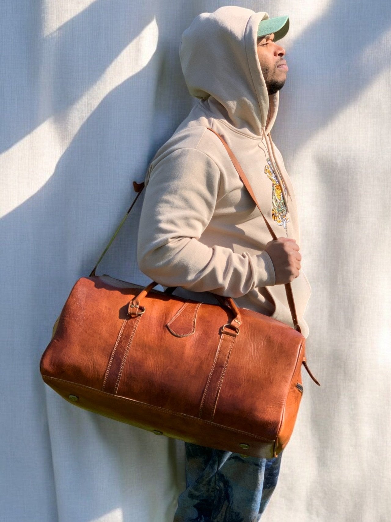 Sac de voyage en cuir robust