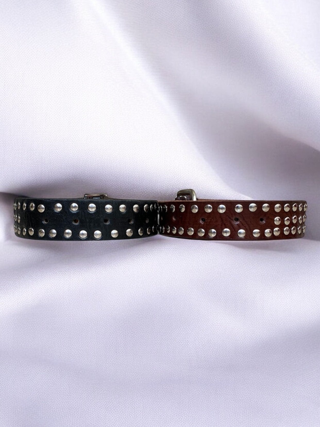 Ceinture clous en cuir véritabe